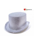 Chapeau haut de forme argent adulte