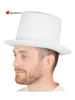 Chapeau haut de forme blanc - adulte