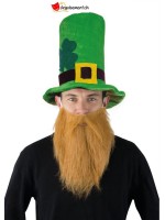 Chapeau Haut de forme St-Patrick avec barbe