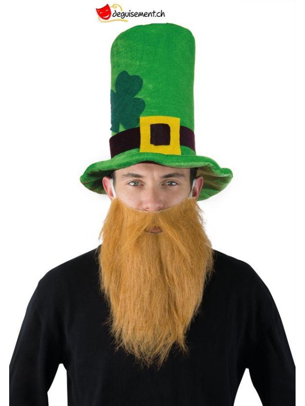 Chapeau Haut de forme St-Patrick avec barbe