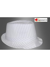 Chapeau Kojak blanc à ligne noir Chapeau Kojak blanc à ligne noir