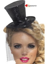 Chapeau Mini + voile noir  - taille unique Chapeau Mini + voile noir  - taille unique