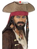 Chapeau pirate avec dreadlocks