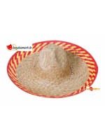 Chapeau sombrero Mexicain en paille pour adulte - 45cm