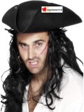 Chapeau tricorne de Pirate noir