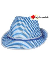 Blue and white Tyrolean hat with rope Blue and white Tyrolean hat with rope