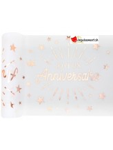 Chemin de table Anniversaire étincelant - Rose gold