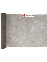 Chemin de table fanon taupe Chemin de table fanon taupe