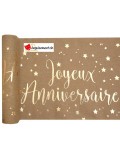 Chemin de table Joyeux Anniversaire kraft