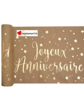 Chemin de table Joyeux Anniversaire kraft