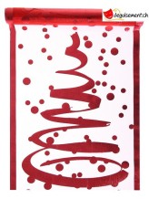 Chemin de table sapin rouge 5m Chemin de table sapin rouge 5m