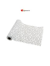 Chemin de table starlette noir/blanc paillette Chemin de table starlette noir/blanc paillette
