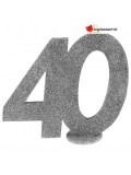 Chiffre anniversaire argenté 40 ans