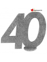 Chiffre anniversaire argenté 40 ans Chiffre anniversaire argenté 40 ans