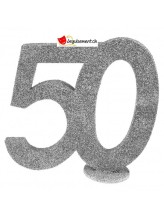 Chiffre anniversaire argenté 50 ans Chiffre anniversaire argenté 50 ans