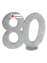 Chiffre anniversaire argenté 80 ans Chiffre anniversaire argenté 80 ans