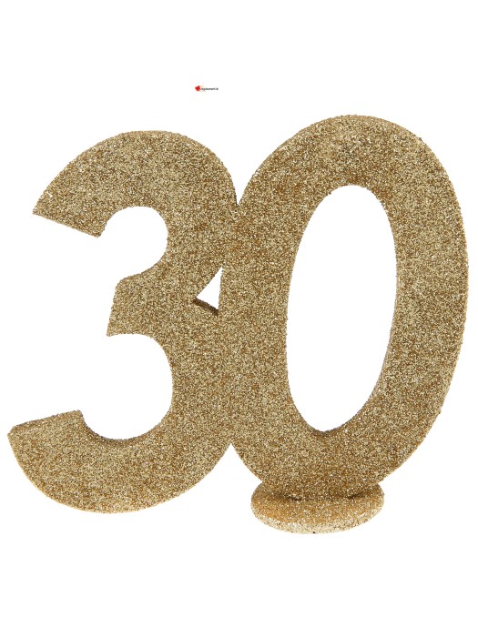 Chiffre anniversaire doré 30 ans