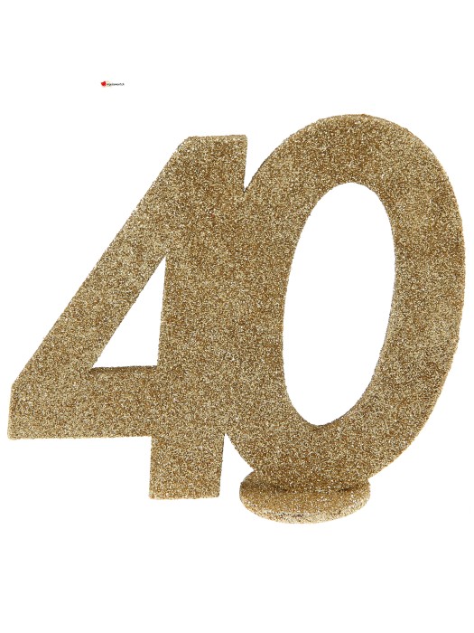 Chiffre anniversaire doré 40 ans