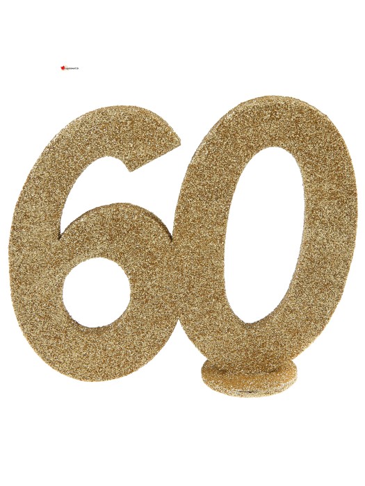 Chiffre anniversaire doré 60 ans