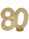 Chiffre anniversaire doré 80 ans
