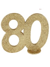 Chiffre anniversaire doré 80 ans Chiffre anniversaire doré 80 ans