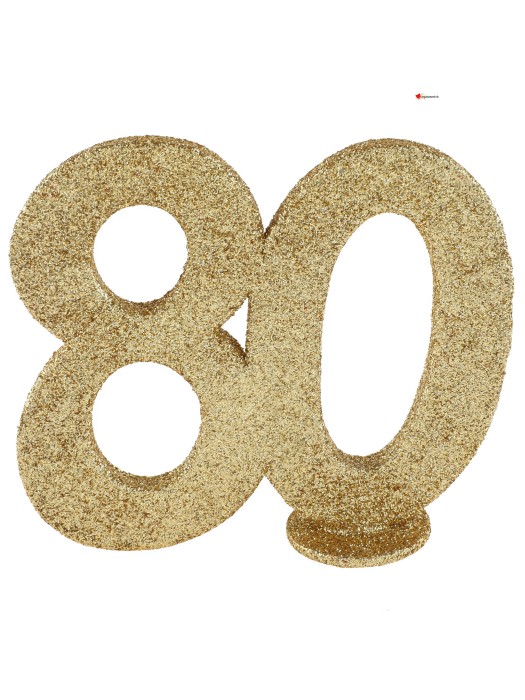 Chiffre anniversaire doré 80 ans