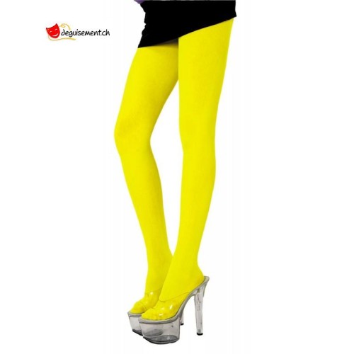 Collant opaque jaune fluo
