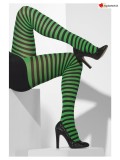Collant rayé vert et noir
