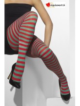 Collant rayé vert et rouge Collant rayé vert et rouge