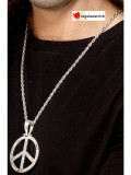 Collier peace & love argent