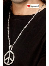 Collier peace & love argent Collier peace & love argent