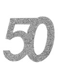 Confettis 50 argentés brillants