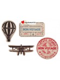 Bon voyage wooden confetti