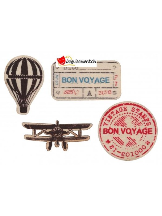 Confettis en bois Bon voyage