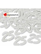 Confettis Chiffre 25 Argenté Confettis Chiffre 25 Argenté