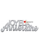 Confettis Joyeux anniversaire argenté