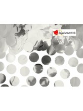 Round silver metallic confetti - 15g Round silver metallic confetti - 15g