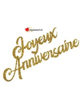 Joyeux Anniversaire Gold Glitter Confetti - 30 pieces Joyeux Anniversaire Gold Glitter Confetti - 30 pieces