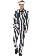 Costume Costard Rayé noir et blanc Costume Costard Rayé noir et blanc
