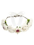 Couronne de fleurs blanches - 17cm