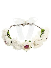 Couronne de fleurs blanches - 17cm Couronne de fleurs blanches - 17cm