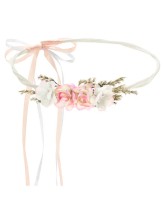 Couronne de fleurs roses - Taille ajustable Couronne de fleurs roses - Taille ajustable