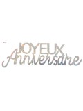 Déco à parsemer Joyeux Anniversaire - Argent