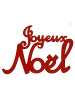 Streudeko Joyeux Noël - 6x4cm - 10 Stück