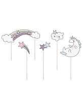 Unicorn cake decorations - 5 pieces Unicorn cake decorations - 5 pieces