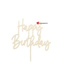 Décoration Happy Birthday en bois - 16.5cm