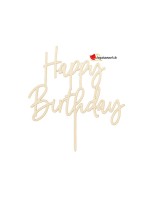 Hölzerne Happy Birthday dekoration - 16.5cm