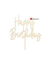 Wooden Happy Birthday decoration - 16.5cm Wooden Happy Birthday decoration - 16.5cm