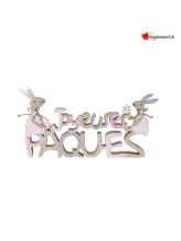 Décoration JOYEUSES PAQUES en bois Décoration JOYEUSES PAQUES en bois