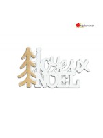 Dekoration Joyeux Noël aus Holz      <br>